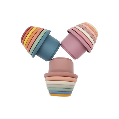 Silicone stacking cups