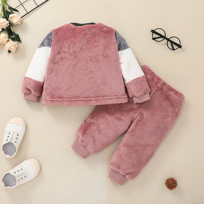 Casual two-piece baby sweater