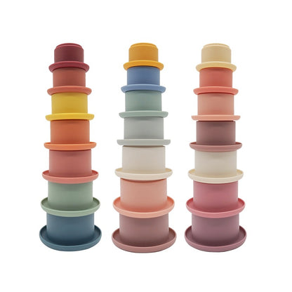 Silicone stacking cups