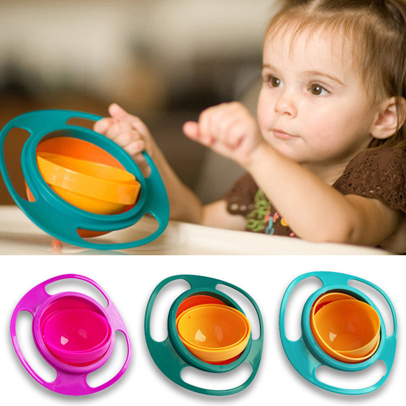 Spill-proof rotating bowl 360°